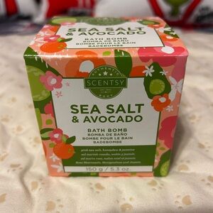 Scentsy Sea Salt & Avocado Bath Bomb - Pink, Green, and Orange